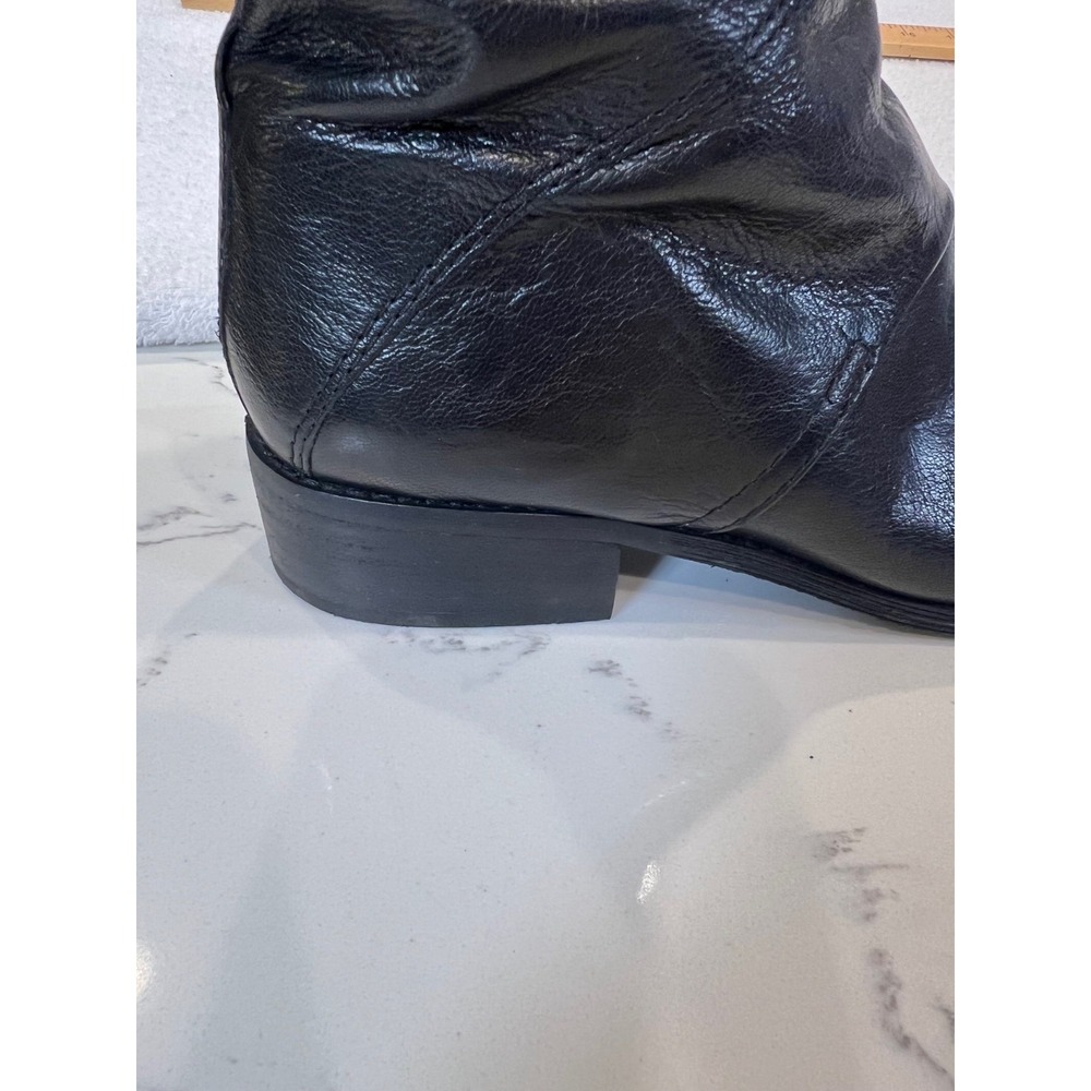 Nine West Noriko Black Knee-High Leather Riding Boots Women 7 M , Gently worn ! - Picture 9 of 16